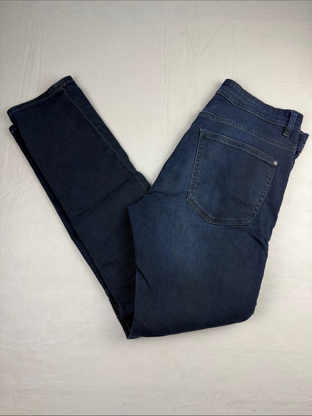 Divided Men's Dark Blue Skinny Moto Stretch Denim Jeans Size 33
